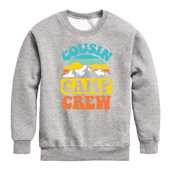 Instant Message - Camping - Cousin Camp Crew - Toddler & Youth Crewneck Fleece Sweatshirt