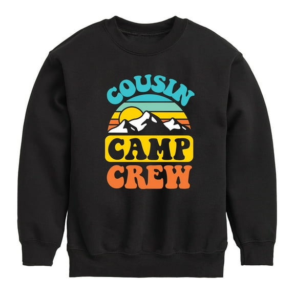 Instant Message - Camping - Cousin Camp Crew - Toddler & Youth Crewneck Fleece Sweatshirt