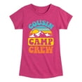 thumbnail image 1 of Instant Message - Camping - Cousin Camp Crew - Toddler & Youth Girls Short Sleeve Graphic T-Shirt, 1 of 6