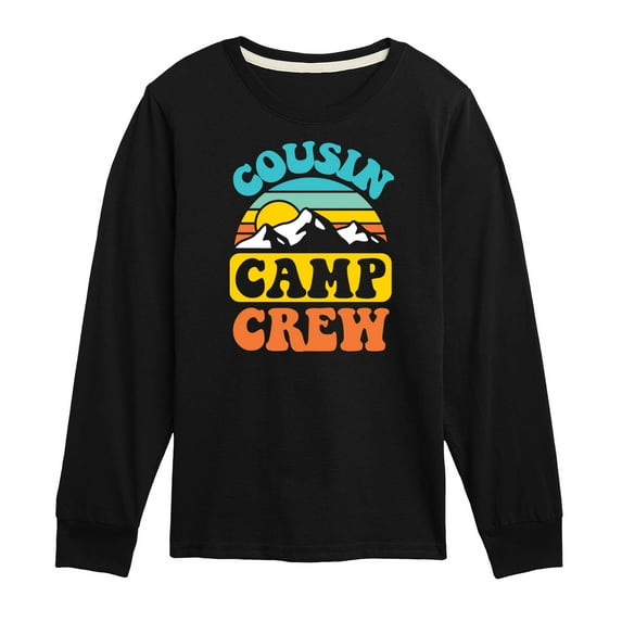 Instant Message - Camping - Cousin Camp Crew - Toddler & Youth Long Sleeve Graphic T-Shirt
