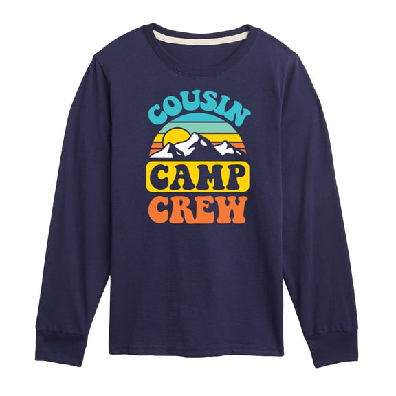 Instant Message - Camping - Cousin Camp Crew - Toddler & Youth Long Sleeve Graphic T-Shirt