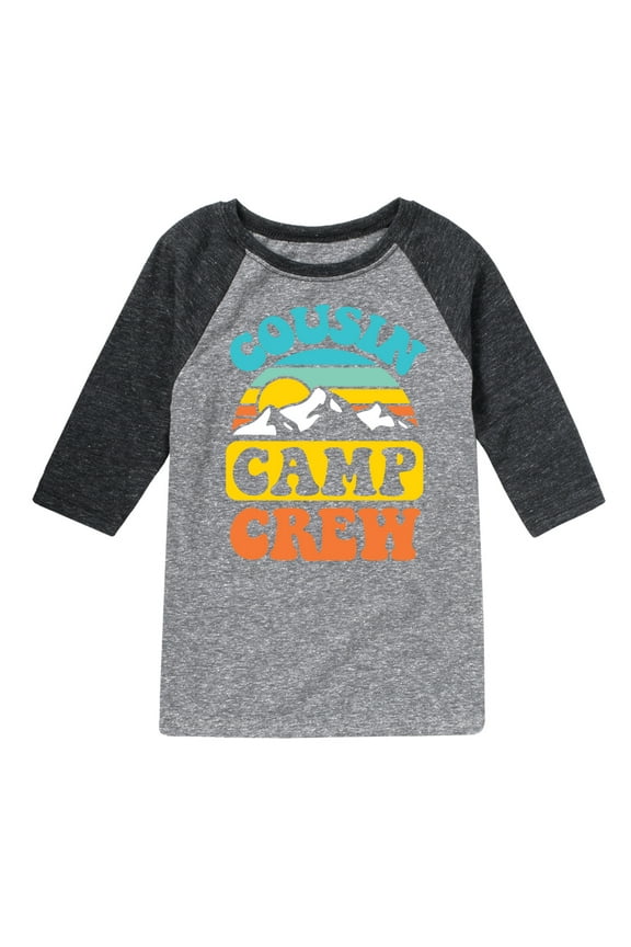 - Camping - Cousin Camp Crew - Toddler & Youth Raglan Graphic T-Shirt