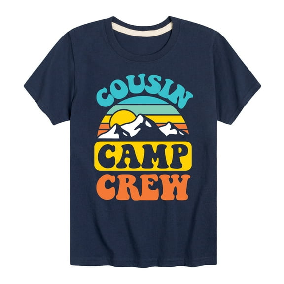Instant Message - Camping - Cousin Camp Crew - Toddler & Youth Short Sleeve Graphic T-Shirt