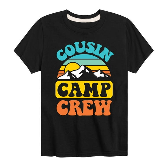 Instant Message - Camping - Cousin Camp Crew - Toddler & Youth Short Sleeve Graphic T-Shirt