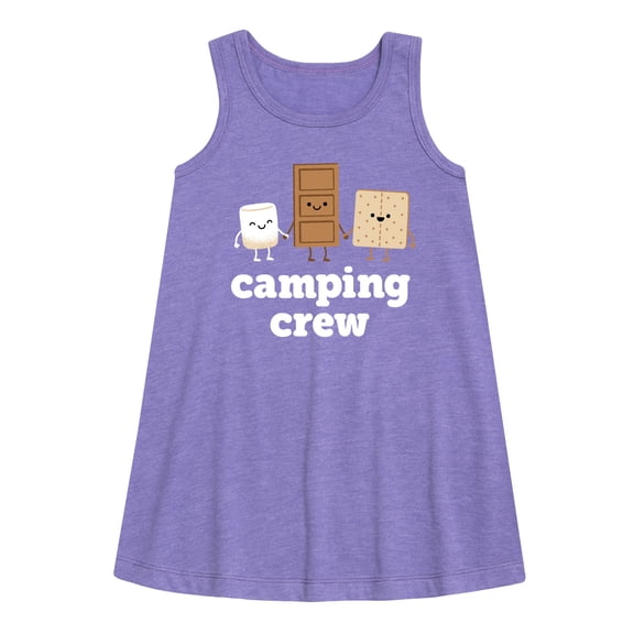Instant Message - Camping Crew Smores - Toddler & Youth Girls A-line Dress