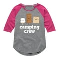 thumbnail image 1 of Instant Message - Camping Crew Smores - Toddler & Youth Girls Raglan Graphic T-Shirt, 1 of 5