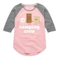 thumbnail image 1 of Instant Message - Camping Crew Smores - Toddler & Youth Girls Raglan Graphic T-Shirt, 1 of 6