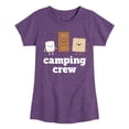 thumbnail image 1 of Instant Message - Camping Crew Smores - Toddler & Youth Girls Short Sleeve Graphic T-Shirt, 1 of 6
