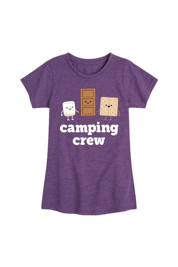 - Camping Crew Smores - Toddler & Youth Girls Short Sleeve Graphic T-Shirt