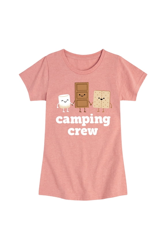 - Camping Crew Smores Fitted Short Sleeve Graphic T-Shirt