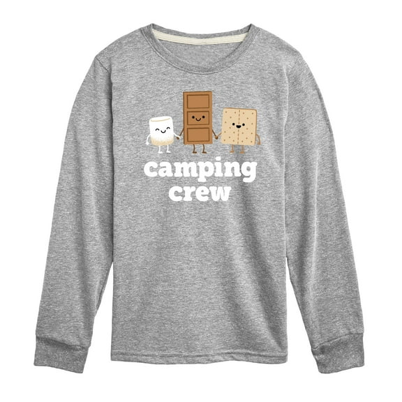 Instant Message - Camping Crew Smores - Toddler & Youth Long Sleeve Graphic T-Shirt