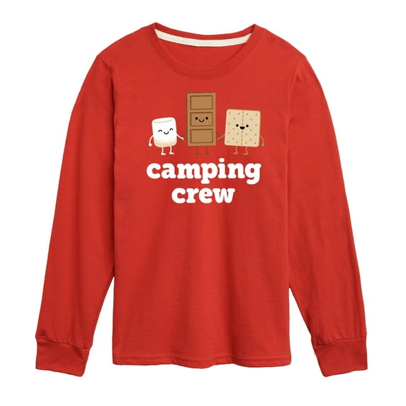 Instant Message - Camping Crew Smores - Toddler & Youth Long Sleeve Graphic T-Shirt