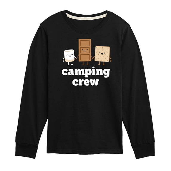 Instant Message - Camping Crew Smores - Toddler & Youth Long Sleeve Graphic T-Shirt