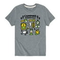 thumbnail image 1 of Instant Message - Camping Essentials - Toddler And Youth Short Sleeve Graphic T-Shirt, 1 of 5