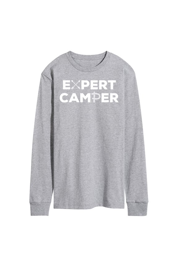 - Camping - Expert Camper - Men's Long Sleeve T-Shirt