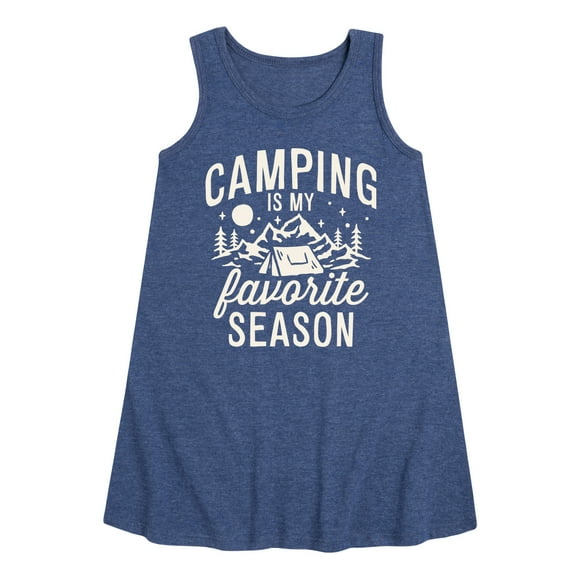 Instant Message - Camping Is My Favorite Season - Toddler & Youth Girls A-line Dress