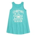 thumbnail image 1 of Instant Message - Camping Is My Favorite Season - Toddler & Youth Girls A-line Dress, 1 of 5