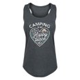 thumbnail image 1 of Instant Message - Camping Is My Happy Place Graphic Racerback Tank, 1 of 4