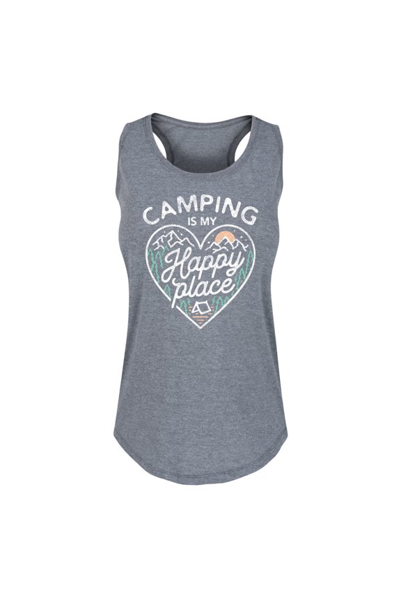 - Camping Is My Happy Place - Women's Racerback Tank