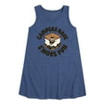 thumbnail image 1 of Instant Message - Camping Is Smore Fun - Toddler & Youth Girls A-line Dress, 1 of 6