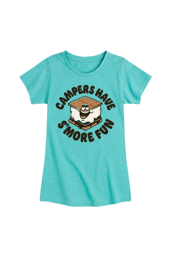 - Camping Is Smore Fun - Toddler & Youth Girls Short Sleeve Graphic T-Shirt