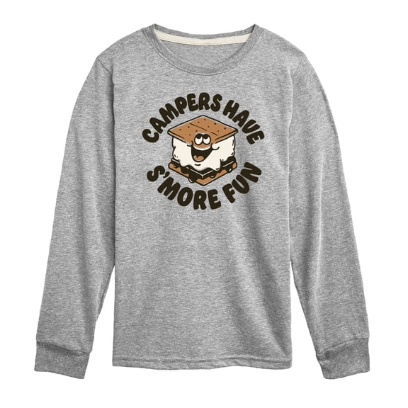 Instant Message - Camping Is Smore Fun - Toddler & Youth Long Sleeve Graphic T-Shirt