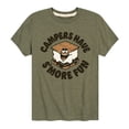 thumbnail image 1 of Instant Message - Camping Is Smore Fun - Toddler & Youth Short Sleeve Graphic T-Shirt, 1 of 6