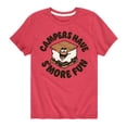 thumbnail image 1 of Instant Message - Camping Is Smore Fun - Toddler & Youth Short Sleeve Graphic T-Shirt, 1 of 6