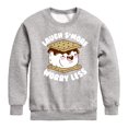 thumbnail image 1 of Instant Message - Camping - Laugh S'more, Worry Less - Toddler & Youth Crewneck Fleece Sweatshirt, 1 of 6