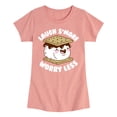 thumbnail image 1 of Instant Message - Camping - Laugh S'more, Worry Less - Toddler & Youth Girls Short Sleeve Graphic T-Shirt, 1 of 6