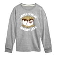 thumbnail image 1 of Instant Message - Camping - Laugh S'more, Worry Less - Toddler & Youth Long Sleeve Graphic T-Shirt, 1 of 6