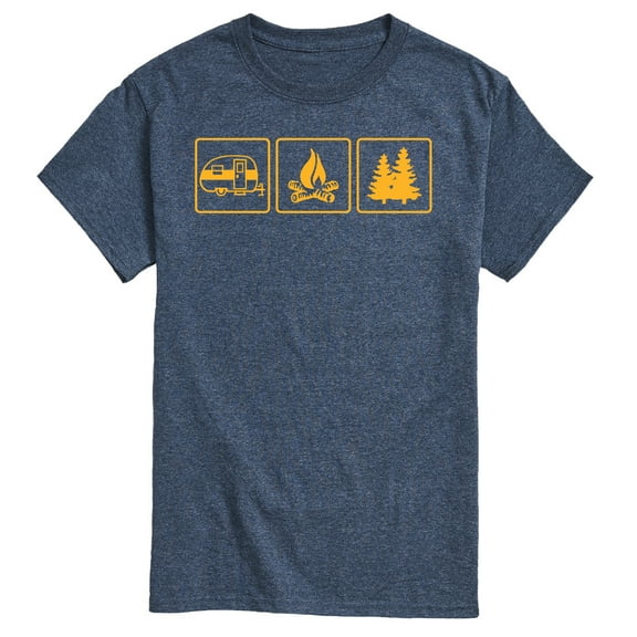 Instant Message - Camping Panels - Men's Short Sleeve Graphic T-Shirt