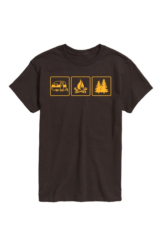 - Camping Panels - Men's Short Sleeve Graphic T-Shirt