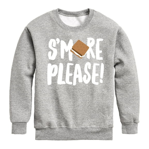 Instant Message - Camping - S'more Please! - Toddler & Youth Crewneck Fleece Sweatshirt