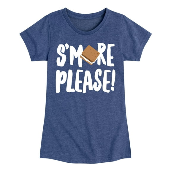 Instant Message - Camping - S'more Please! - Toddler & Youth Girls Short Sleeve Graphic T-Shirt