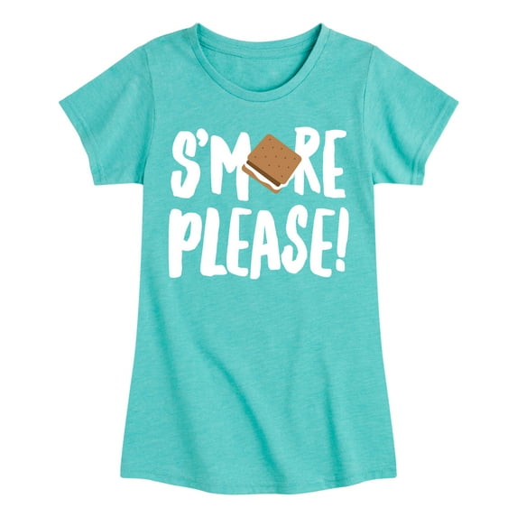 Instant Message - Camping - S'more Please! - Toddler & Youth Girls Short Sleeve Graphic T-Shirt