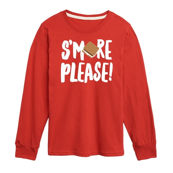 Instant Message - Camping - S'more Please! - Toddler & Youth Long Sleeve Graphic T-Shirt