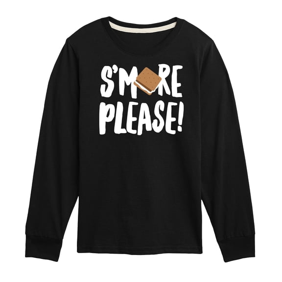 Instant Message - Camping - S'more Please! - Toddler & Youth Long Sleeve Graphic T-Shirt