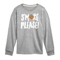 thumbnail image 1 of Instant Message - Camping - S'more Please! - Toddler & Youth Long Sleeve Graphic T-Shirt, 1 of 6