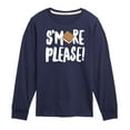 thumbnail image 1 of Instant Message - Camping - S'more Please! - Toddler & Youth Long Sleeve Graphic T-Shirt, 1 of 6