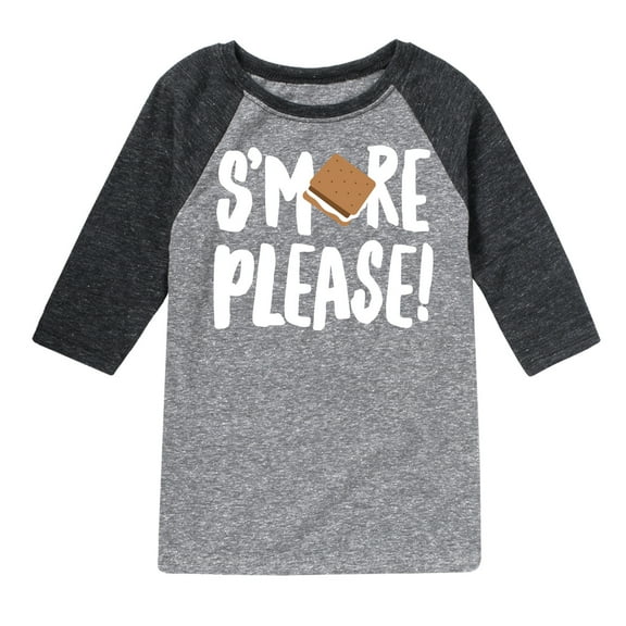 Instant Message - Camping - S'more Please! - Toddler & Youth Raglan Graphic T-Shirt
