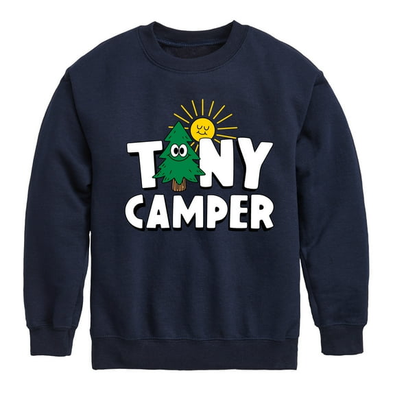 Instant Message - Camping - Tiny Camper - Toddler & Youth Crewneck Fleece Sweatshirt