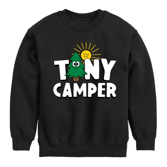 Instant Message - Camping - Tiny Camper - Toddler & Youth Crewneck Fleece Sweatshirt