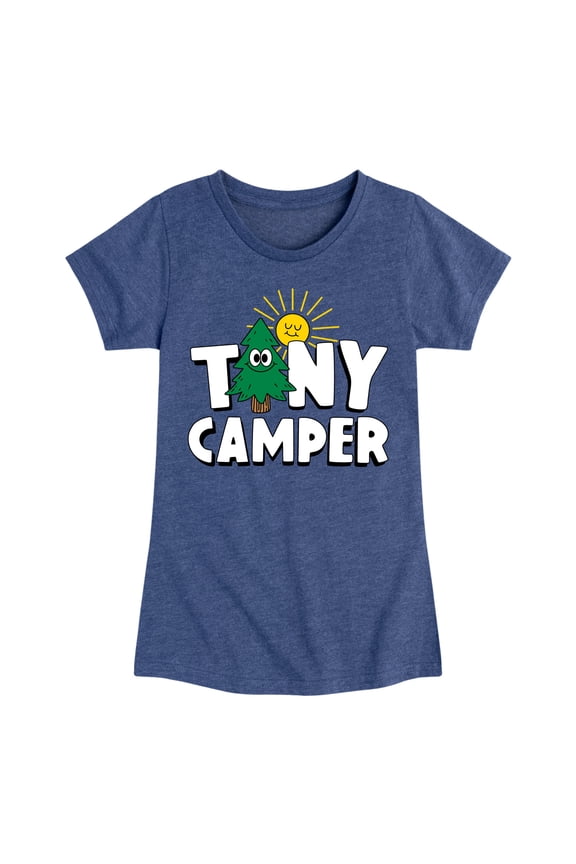 - Camping Fitted Short Sleeve Graphic T-Shirt