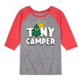 thumbnail image 1 of Instant Message - Camping - Tiny Camper - Toddler & Youth Raglan Graphic T-Shirt, 1 of 7