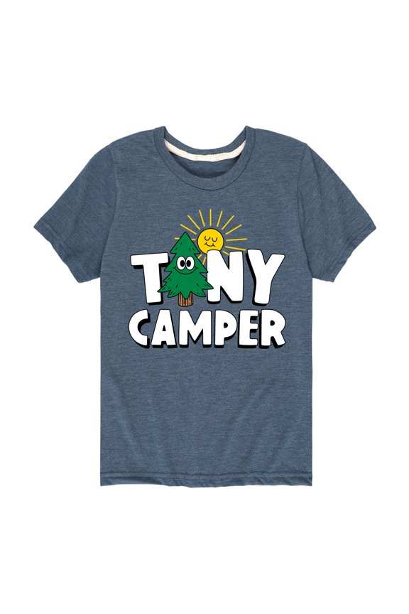 - Camping - Tiny Camper - Toddler & Youth Short Sleeve Graphic T-Shirt