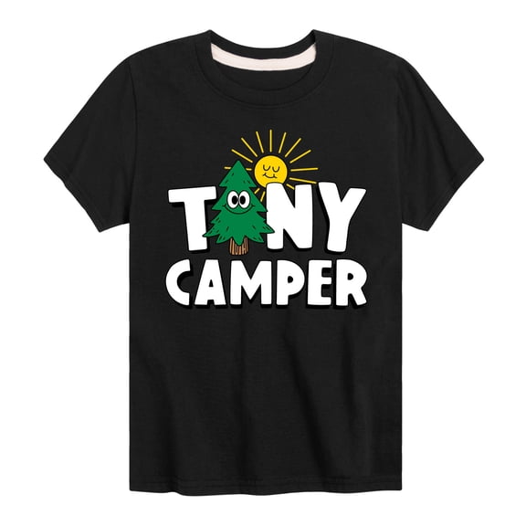 Instant Message - Camping - Tiny Camper - Toddler & Youth Short Sleeve Graphic T-Shirt