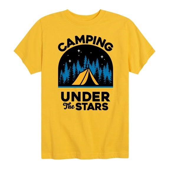 Instant Message - Camping Under The Stars - Toddler & Youth Short Sleeve Graphic T-Shirt