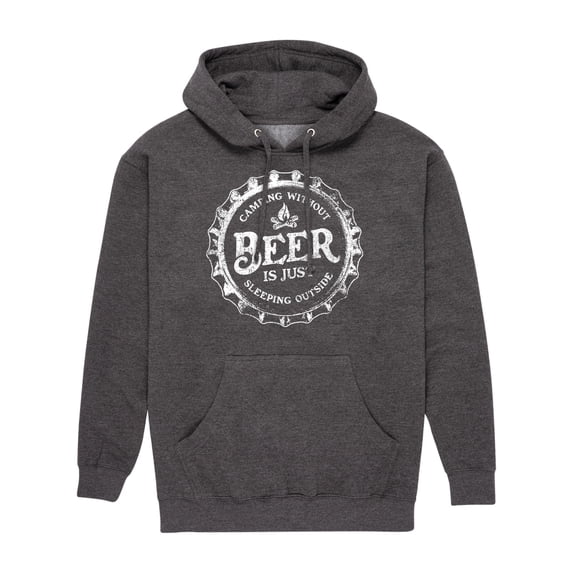 Instant Message - Camping Without Beer - Men's Pullover Hooded Fleece Sweatshirt