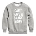 thumbnail image 1 of Instant Message - Can I Have A Snack Now - Toddler & Youth Crewneck Fleece Sweatshirt, 1 of 6